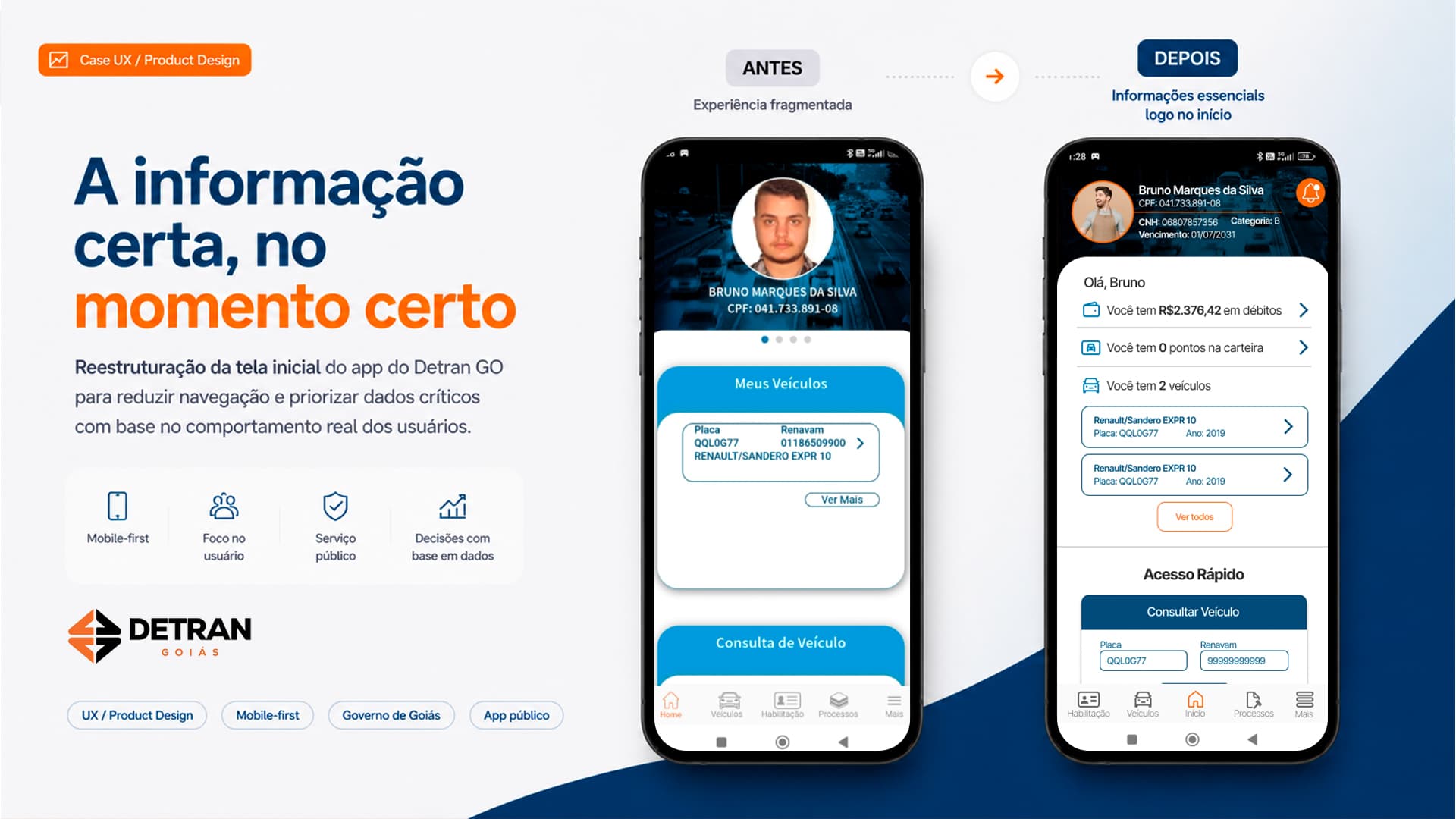 Capa do projeto A informação certa, no momento certo